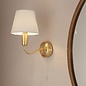 Conway - Brass LED Wall Light with Ivory Shade - Bathroom Rated - Switched