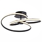 Dune - Black Spiral LED Semi Flush Ceiling Light