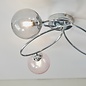 Zoe - Multi Coloured Glass Globe Low Ceiling Feature Light - Chrome