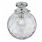 Elston - Dimpled Glass Globe Flush Ceiling Light - Chrome