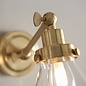 Faraday - Classic Industrial Glass Brass Wall Light - Bathroom Rated