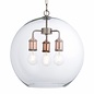 Hal - 3 Light Pendant Light with Glass Bowl Shade