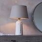 Face - Scandi Ceramic Table Lamp with Grey Linen Shade