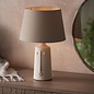 Face - Scandi Ceramic Table Lamp with Grey Linen Shade