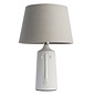 Face - Scandi Ceramic Table Lamp with Grey Linen Shade