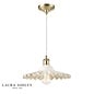 Beca - Large White Ceramic Pendant in Antique Brass - Laura Ashley