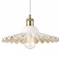 Beca - Large White Ceramic Pendant in Antique Brass - Laura Ashley