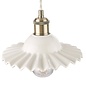 Beca - Small White Ceramic Pendant in Antique Brass - Laura Ashley