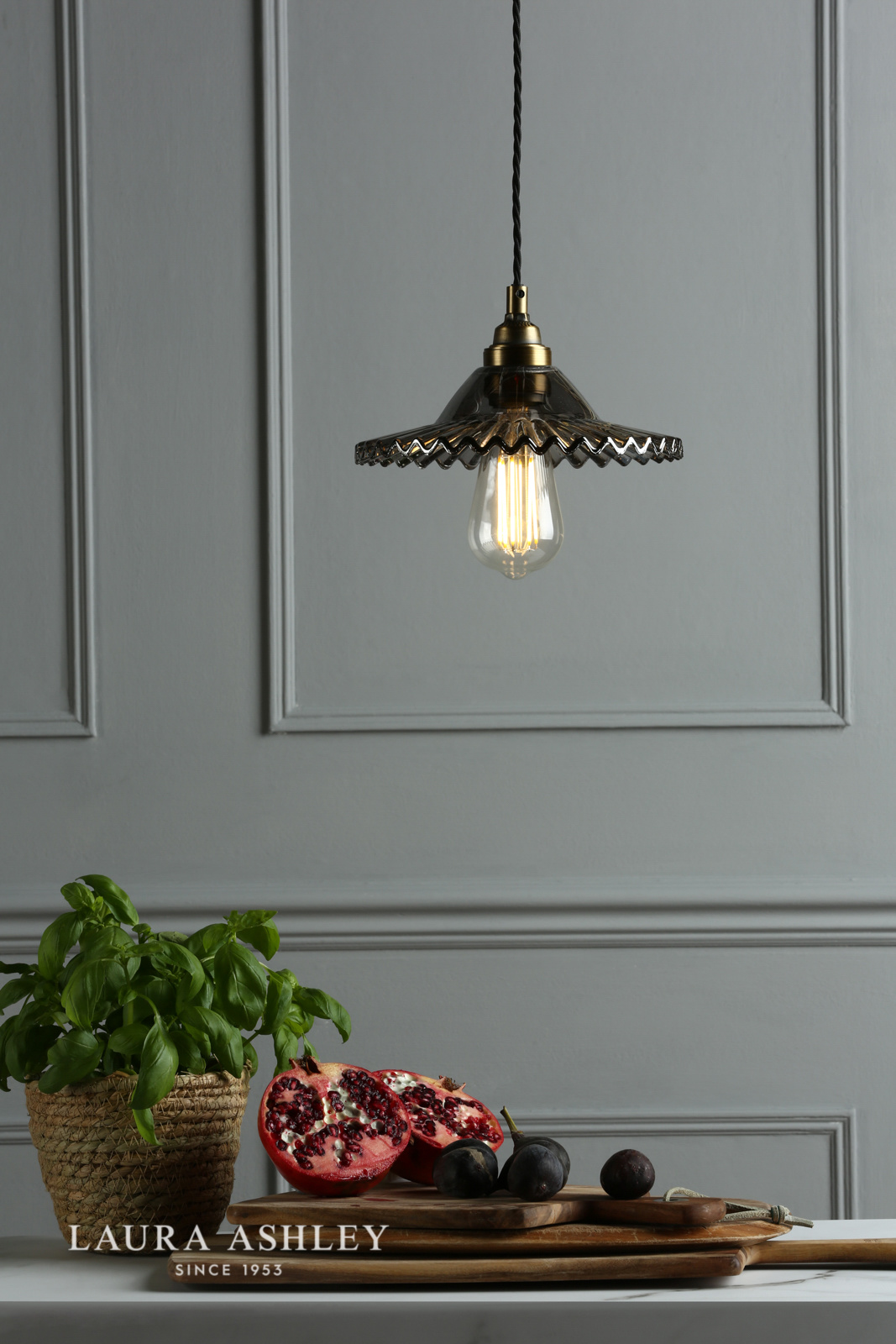 Laura ashley glass pendant sale