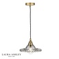 Pippa - Brass and Smoked Glass Pendant - Laura Ashley