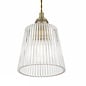 Callaghan - Brass and Ribbed Glass Pendant - Laura Ashley