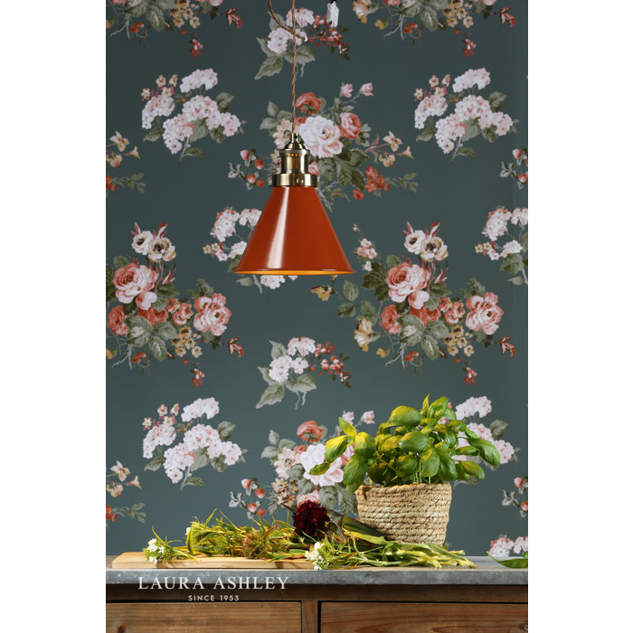 Rufus - Brass and Orange Pendant - Laura Ashley