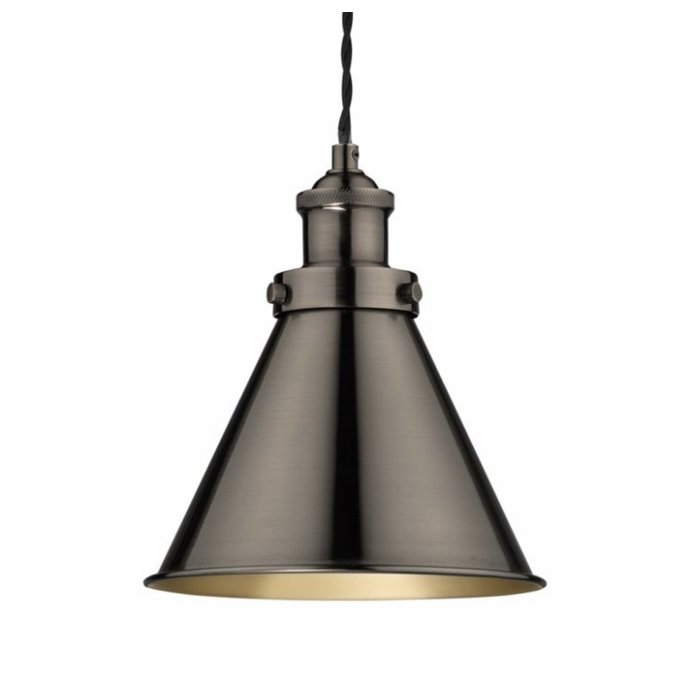 Rufus - Black Nickel Industrial Pendant - Laura Ashley