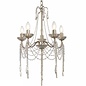 Aisling - 5 Light Crystal Chandelier in Satin Gold- Laura Ashley