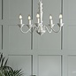 Tate - 5 Light White Armed Pendant- Laura Ashley