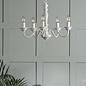 Tate - 5 Light White Armed Pendant- Laura Ashley