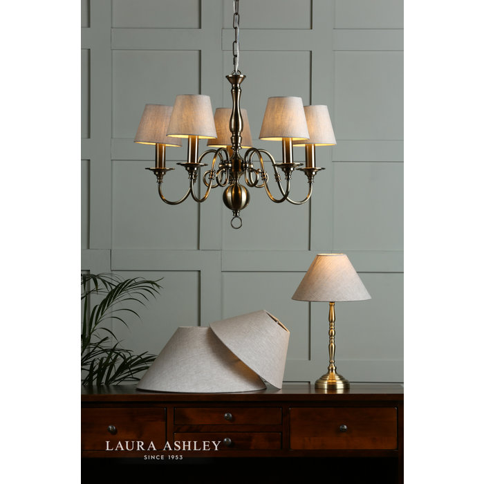 Winchester - 5 Light Classic Armed Chandelier - Laura Ashley