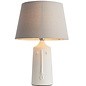 Face - Scandi Ceramic Table Lamp with Grey Linen Shade