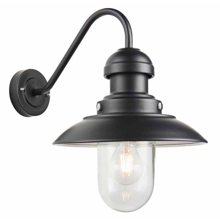 Hereford - Vintage Black Outdoor Wall Light - Black