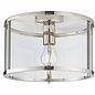 Hopton - Modern Classic Flush Glass Lantern Ceiling Light