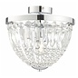 Iona - Chrome and Crystal Flush Chandelier Ceiling Light - Bathroom Rated