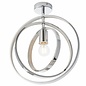 Merola - Chrome and Glass Single Semi Flush Ceiling Light