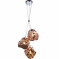 Rock 3 - Copper Glass and Chrome Light Pendant Light