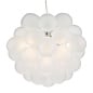 Bubbles 6 Light Pendant Light - Polished Chrome Frosted Glass