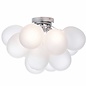 Bubbles 4 Light Flush Ceiling Light - Polished Chrome Frosted Glass