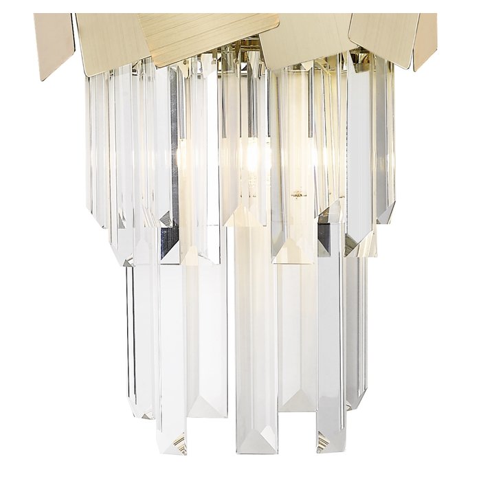 Madalyn - Contemporary Tiered Crystal Wall Light - Warm Gold