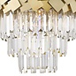 Madalyn - Large Modern Tiered Crystal Pendant Light - Warm Gold