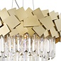 Madalyn - Large Modern Tiered Crystal Pendant Light - Warm Gold