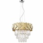 Madalyn - Large Modern Tiered Crystal Pendant Light - Warm Gold