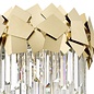 Madalyn - Small Modern Tiered Crystal Flush Ceiling Light - Warm Gold