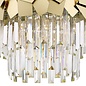 Madalyn - Large Modern Tiered Crystal Flush Ceiling Light - Warm Gold