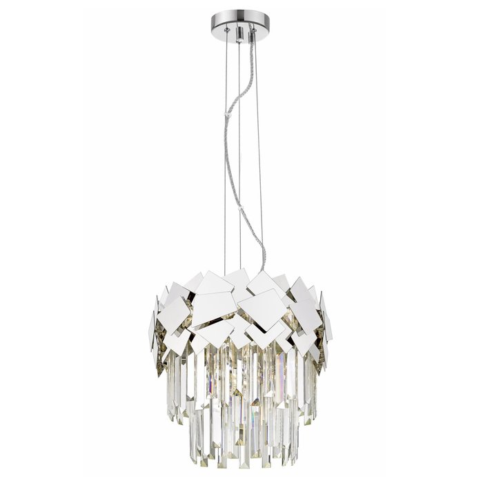 Madalyn - Medium Tiered Crystal Pendant Light - Chrome
