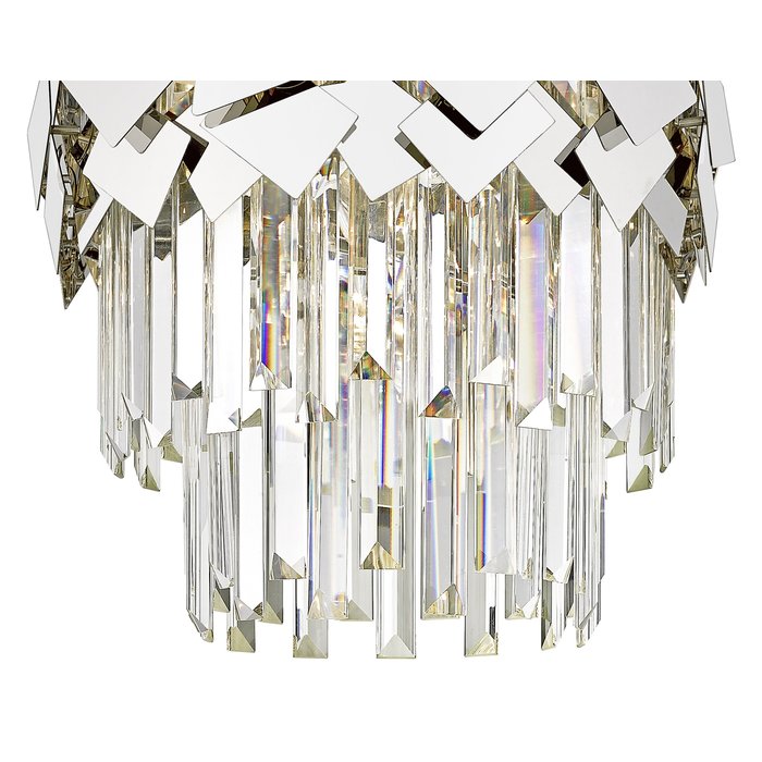 Madalyn - Medium Tiered Crystal Pendant Light - Chrome