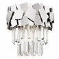 Madalyn - Small Modern Tiered Crystal Flush Ceiling Light - Chrome