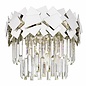 Madalyn - Large Modern Tiered Crystal Flush Ceiling Light - Chrome