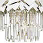 Madalyn - Large Modern Tiered Crystal Flush Ceiling Light - Chrome