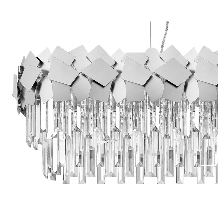 Madalyn -Contemporary Tiered Crystal Bar Pendant Light - Chrome