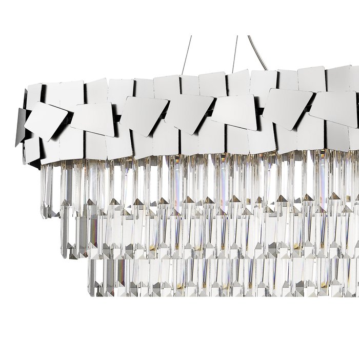 Madalyn - Elegant Tiered Crystal Bar Pendant Light - Chrome