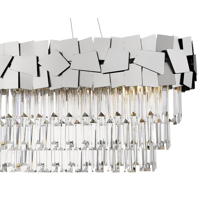 Madalyn - Elegant Tiered Crystal Bar Pendant Light - Chrome