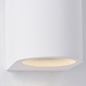 Ashton - Minimalist Curved White Plaster Up & Down Wall Light