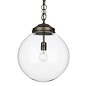 Fairfax - Hand Blown Clear Glass Pendant Light in Brass - David Hunt