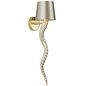 Kudu - Luxury Gold Horn Wall Light with Cream Satin Shade - David Hunt