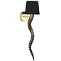 Kudu - Black Gold Horn Wall Light with Black Shade - David Hunt