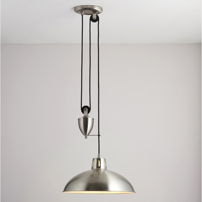 Rise & Fall Industrial Pendant - Satin Nickel