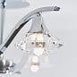 Langley - Faceted Crystal & Chrome Multi - Arm Semi - Flush Ceiling Light