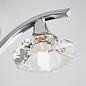 Langley - Faceted Crystal & Chrome Multi - Arm Semi - Flush Ceiling Light